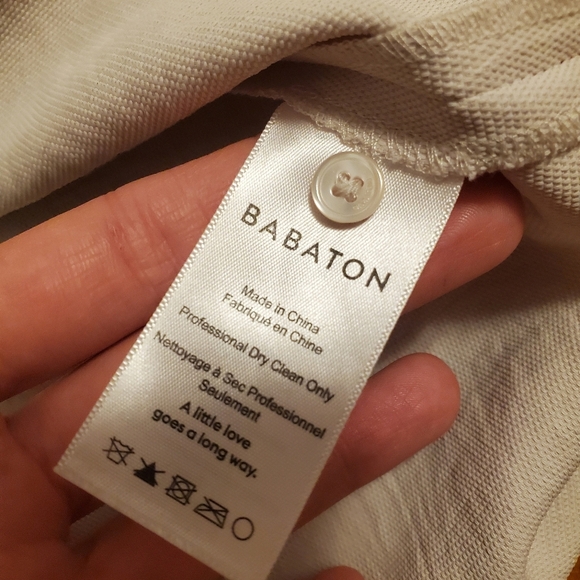 Aritzia Babaton Glen Tie Waist shirt dress. Beige. Size S. Collar. - Picture 6 of 10